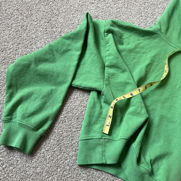 Sporty & Rich Green Plain Blank Crop Hoodie Preppy Women’s S - Picture 7 of 7